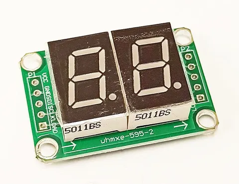 Wyświetlacz LED 2 cyfry, sterownik HC595