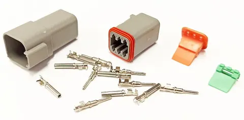 Złącze DEUTSCH 6 pin, wtyk + gniazdo
