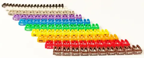 Zestaw oznaczników numerycznych przewodu 6mm2 (100 szt.)