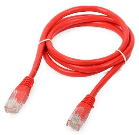 Patchcord FTP czerwony, kat. 5e, długość 1m
