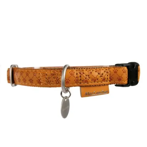 Obroża dla psa regulowana Mac Leather 25mm żółta
