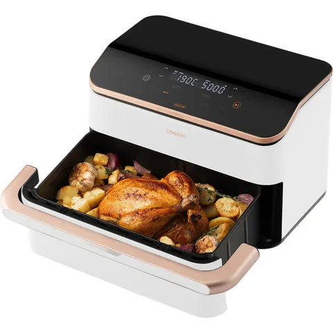 Cosori Dual Blaze TwinFry Smart 10L + kleště - bílá - Horkovzdušná fritéza