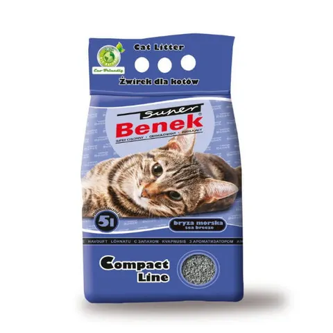 SUPER BENEK COMPACT LINE Bryza morska 5l - żwirek dla kota