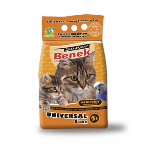 SUPER BENEK UNIVERSAL LINE naturalny - żwirek dla kota 10 l