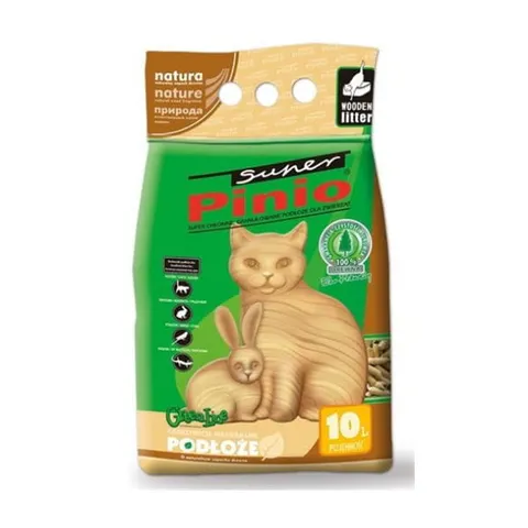 SUPER PINIO PELLET NATURALNY - żwirek drzewny dla kota 10l.