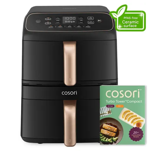 Cosori Turbo Tower Compact 8,6 l, ceramiczny - czarny - Frytkownica na gorące powietrze