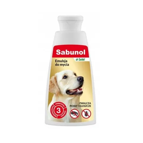 SABUNOL Emulsja przeciwpchelna do mycia psów - 150ml