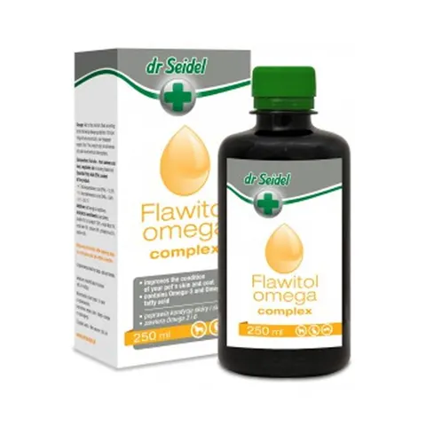 DR SEIDEL Flawitol Omega Complex dla zdrowej skóry i pięknej sierści - 250 ml