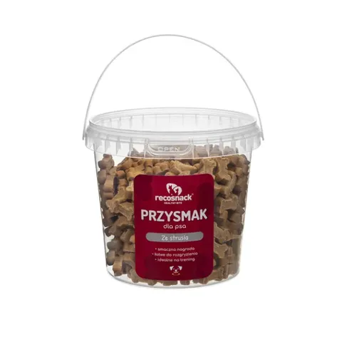 RECOSNACK Przysmak ze strusia dla psów - 500 g