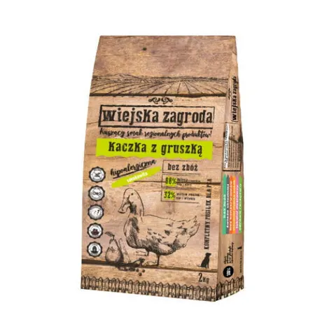 WIEJSKA ZAGRODA Karma sucha KACZKA Z GRUSZKĄ dla psów - 20 kg