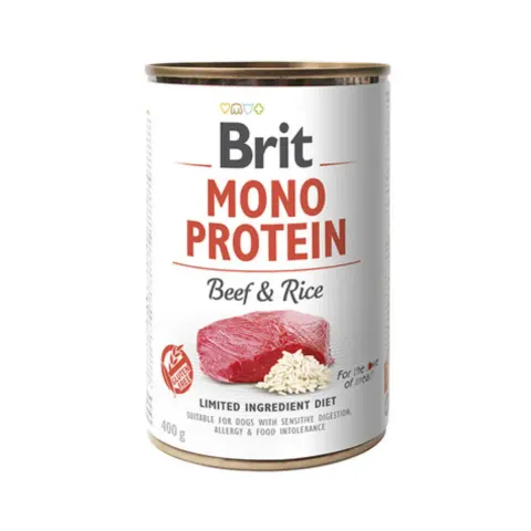 BRIT Dog Beef & Rice Monoprotein Karma mokra z wołowiną i ryżem dla psa - 400 g x 6 szt.