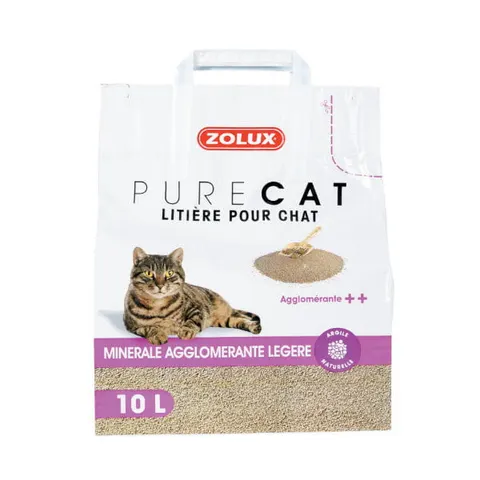 ZOLUX Żwirek PURECAT zbrylający naturalny dla kotów - 10 l