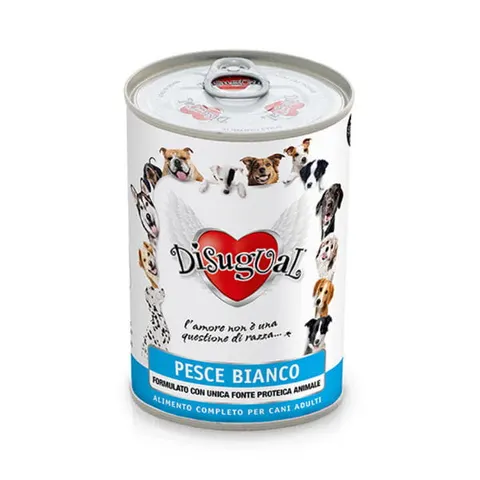 DISUGUAL MONOPROTEIN Karma mokra z białych ryb dla psów - 400 g x 4 szt.