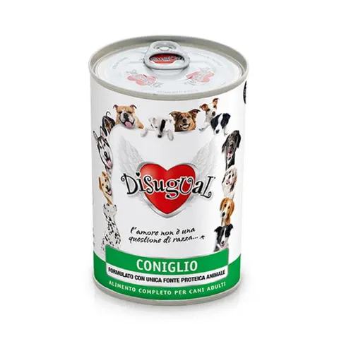 DISUGUAL MONOPROTEIN Karma mokra z królika dla psów - 400 g x 4 szt.