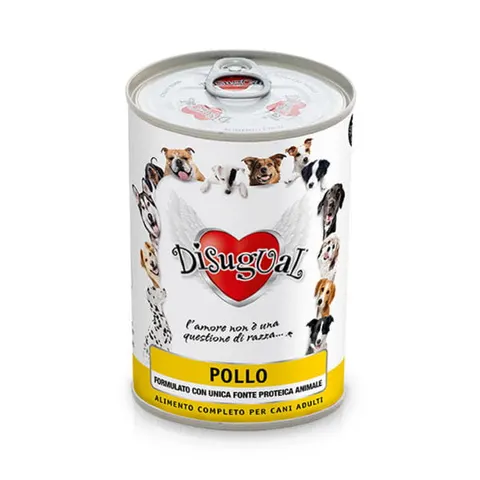 DISUGUAL MONOPROTEIN Karma mokra z kurczaka dla psów - 400 g x 4 szt.