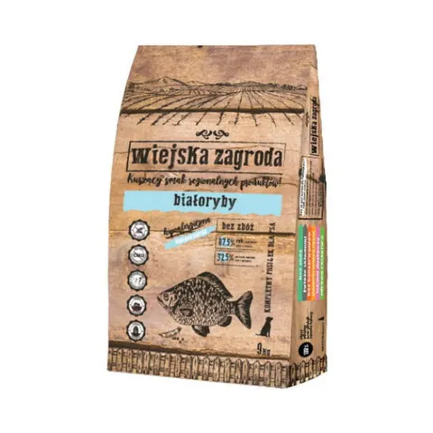WIEJSKA ZAGRODA Pełnowartościowa sucha karma BIAŁORYBY dla psów - 2 kg