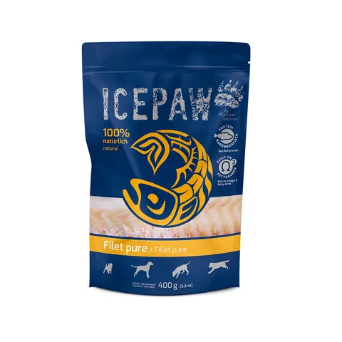 ICEPAW FILET PURE Karma mokra z dorsza dla psów - 400 g