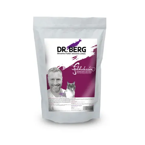 DR. BERG FELIKATESSEN Karma sucha z wołowiną i królikiem dla kotów
