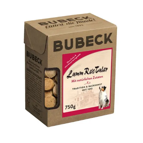 BUBECK Ciastka Lamm&Reis Taler z jagnięciną dla psów - 750g
