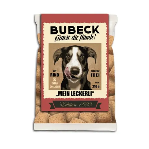 BUBECK Ciasteczka Mein Leckerli z wołowiną dla psów - 210 g