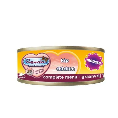 RENSKE Karma mokra dla kotów - kurczak - mus - 70 g x 2 szt.