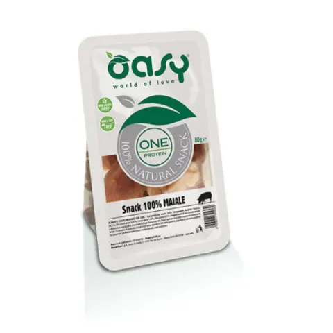 OASY ONE PROTEIN SNACK Monoproteinowe gryzaki z wieprzowiny dla psów - 80 g
