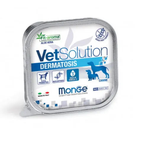 Karma mokra dla psów - choroby skóry - MONGE VETSOLUTION DERMATOSIS - 150 g x 6 szt.