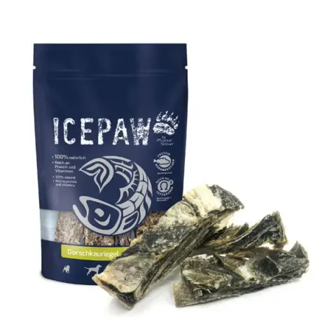 ICEPAW DorschKauriegel Przysmaki z dorsza dla psów - 100 g
