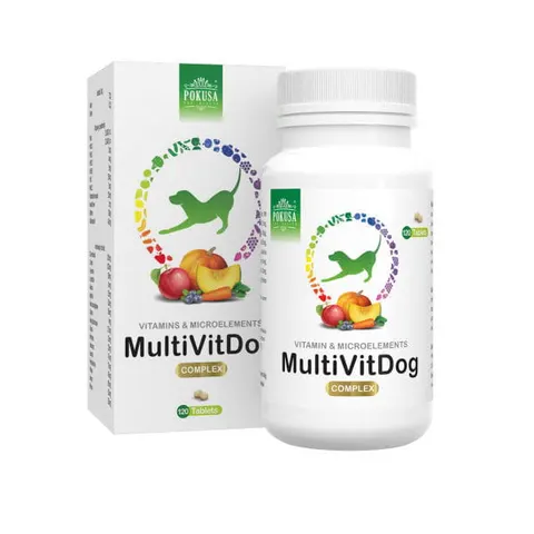 POKUSA GreenLine MultiVit Dog Complex Zestaw witamin dla psów - 120 tabletek