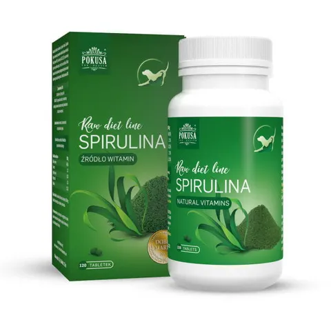 POKUSA Raw Diet Spirulina dla psów i kotów - 120 tabletek