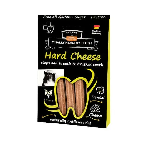 QCHEFS HARD CHEESE Przysmaki do higieny jamy ustnej - 100 g