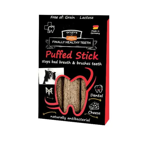 Przysmaki QCHEFS Puffed Stick do higieny jamy ustnej
