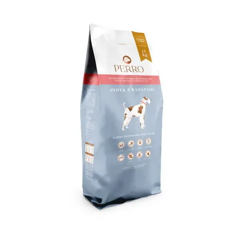 PERRO Karma sucha dla psów - średnie i duże rasy - Indyk z batatami - 3 kg