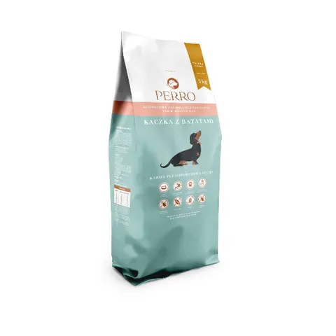 PERRO Karma sucha dla psów - małe rasy - Kaczka z batatami - 3 kg
