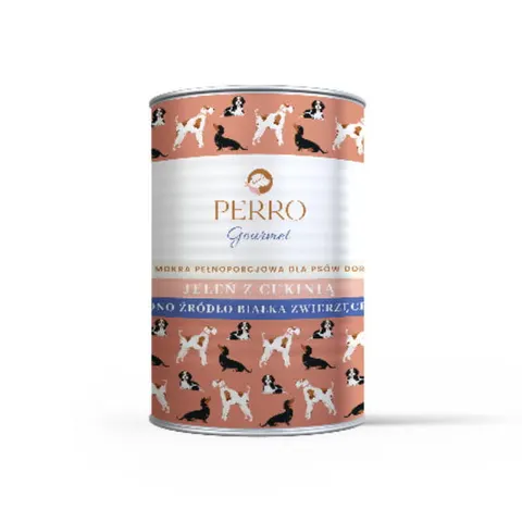 PERRO Karma mokra dla psów - Jeleń z cukinią - 400 g