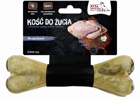 Syta Micha Kość do żucia dla psa na wyciszenie - 13,5 cm