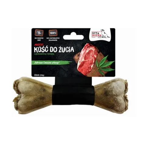 Syta Micha Kość do żucia na mocne stawy dla dużego psa - 22 cm