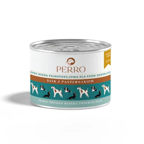 PERRO Karma mokra dla psów - Dzik z pasternakiem