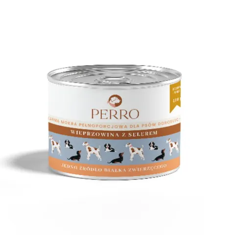 PERRO Karma mokra dla psów - Wieprzowina z selerem