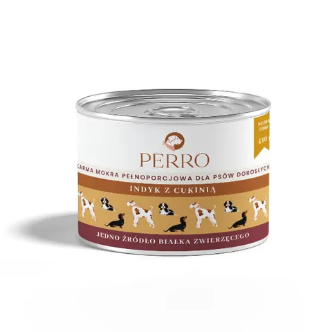 PERRO Karma mokra dla psów - Indyk z cukinią