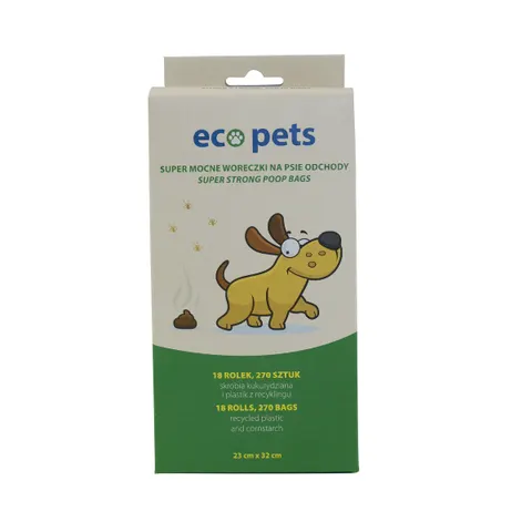 ECO PETS EKOLOGICZNE WORKI NA ODCHODY - 270 szt.