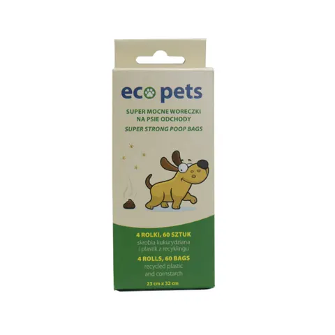 ECO PETS EKOLOGICZNE WORKI NA ODCHODY - 60 szt.