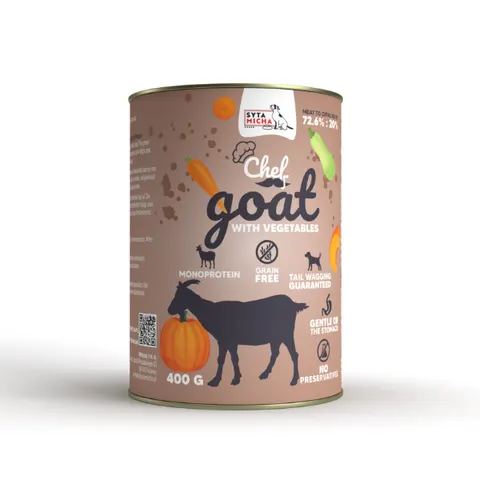 SYTA MICHA Koza z warzywami - karma mokra dla psa - 400 g
