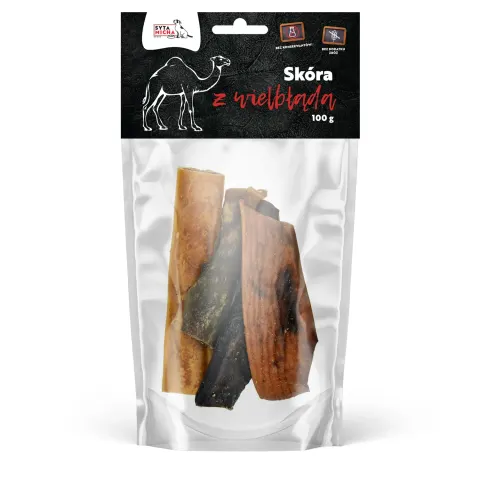 SYTA MICHA Suszona Skóra z Wielbłąda dla Psa 100g
