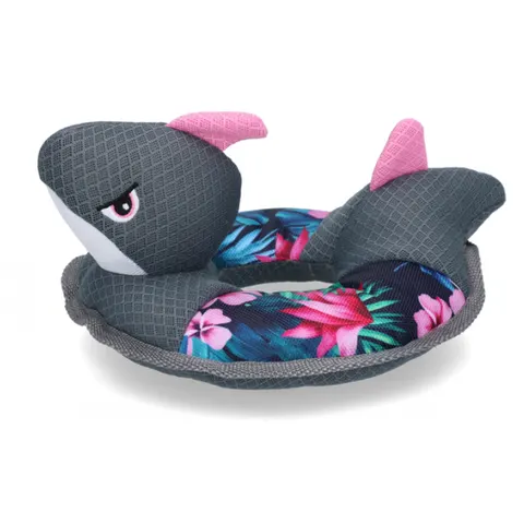 COOLPETS Zabawka do wody dla psa - KOŁO RATUNKOWE REKIN FLOWER