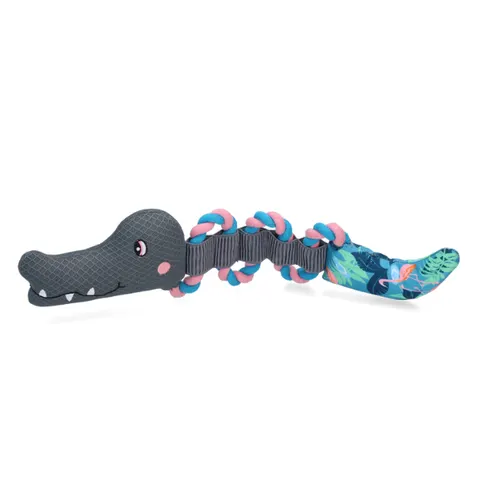 COOLPETS Zabawka do wody dla psa - KROKODYL Z LINĄ FLAMINGO