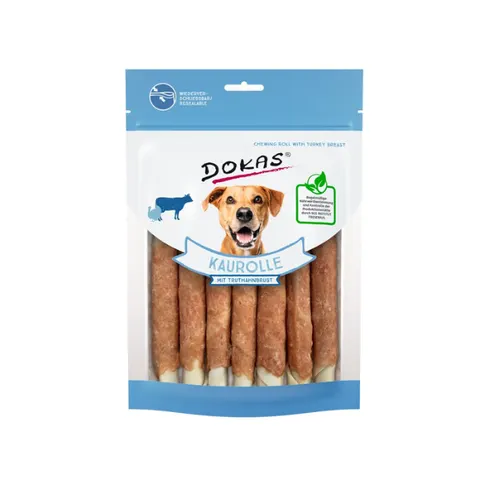 DOKAS Gryzaki dla psów - Rolki z indykiem - 190 g