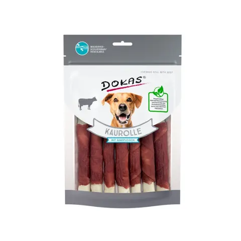 DOKAS Gryzaki dla psów - Rolki z wołowiną - 190 g
