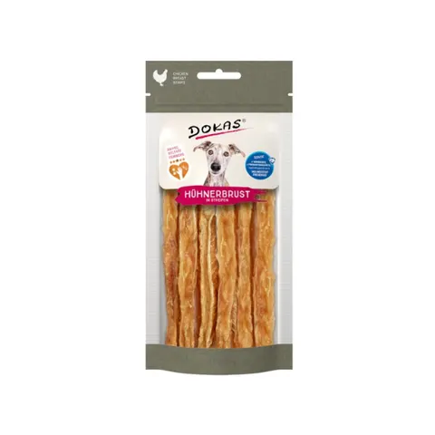 DOKAS Gryzaki dla psów - Filety z kurczaka BIO - 50 g