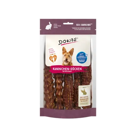 DOKAS Gryzaki dla psów - Comber z królika - 120 g